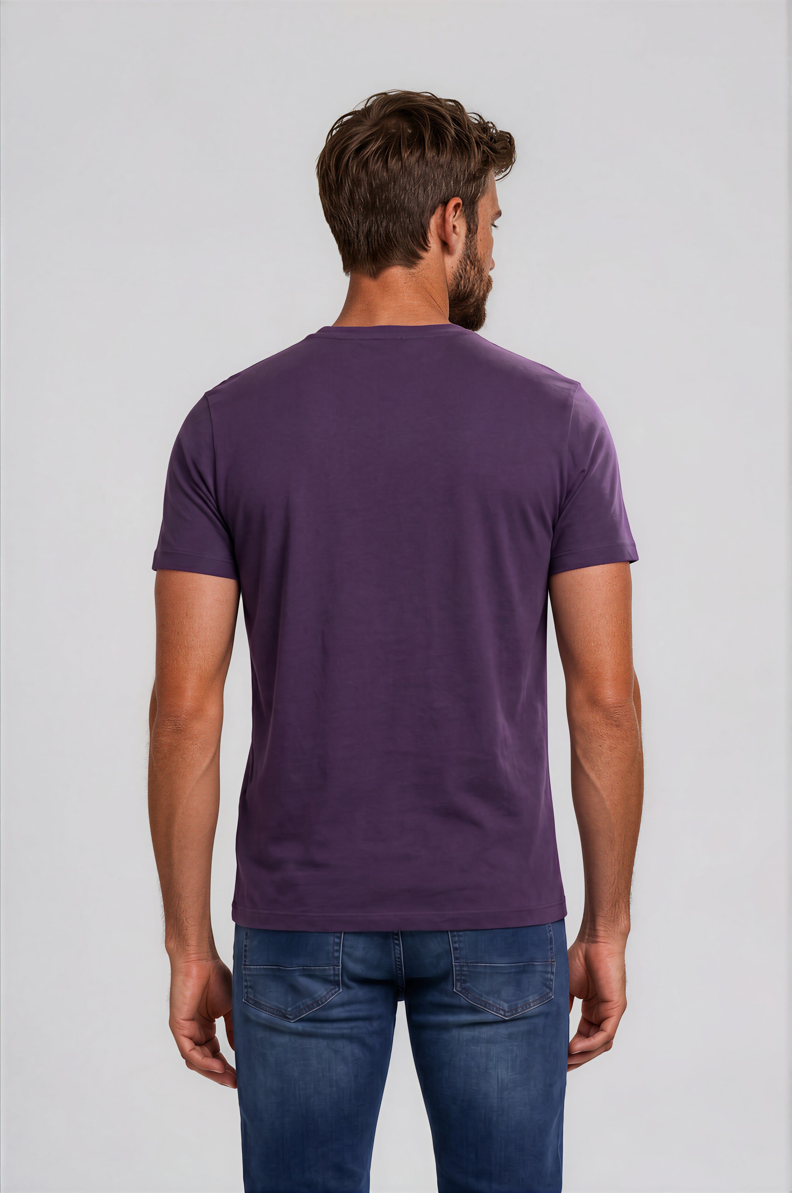 Stefano Ricci Silk Cotton T-Shirt with Eagle Embroidery