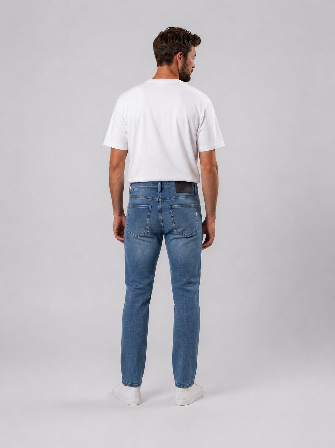Stefano Ricci Light Wash Comfort Fit Denim Jeans