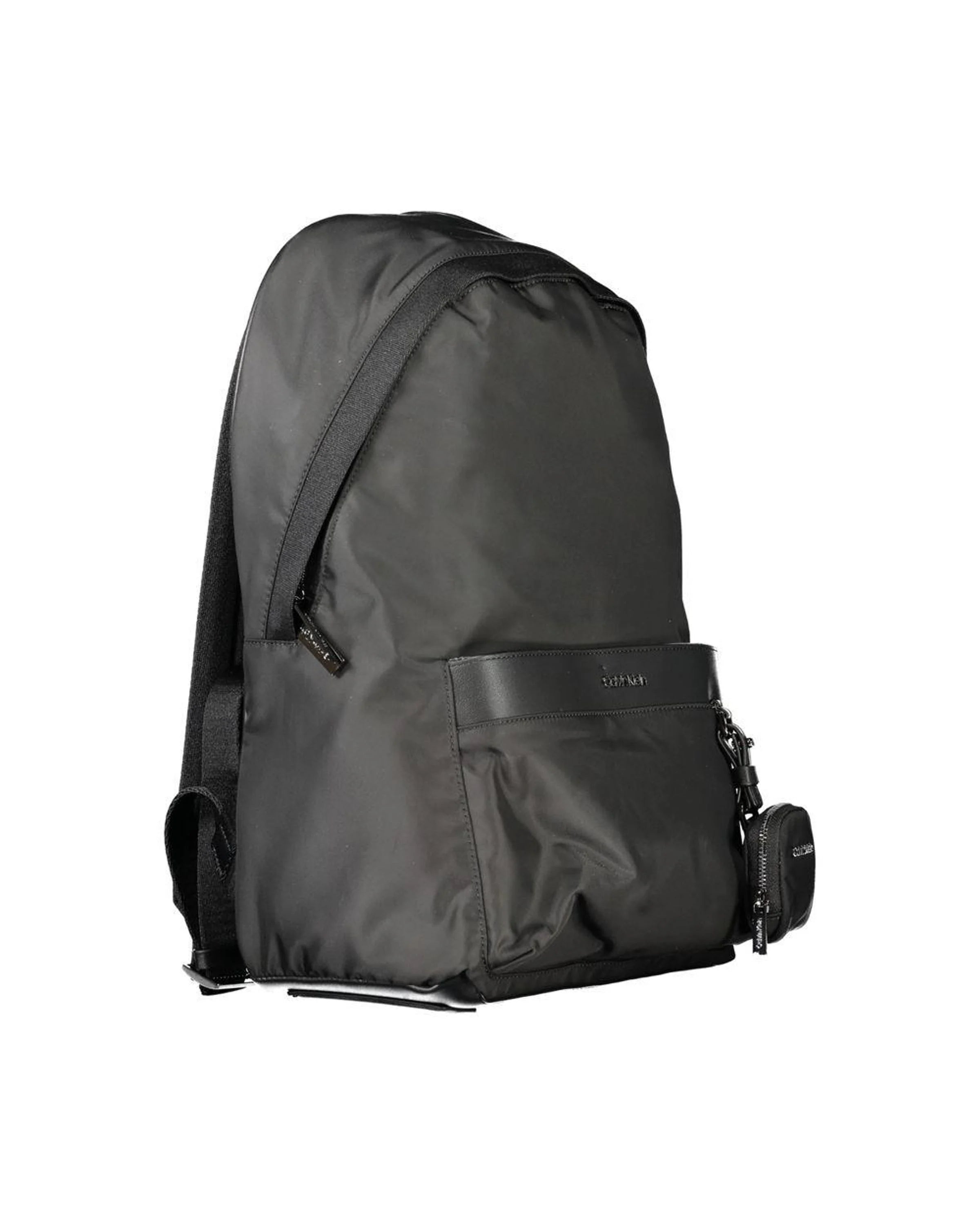 Calvin Klein Nylon Backpack with Utility Pouch in Black