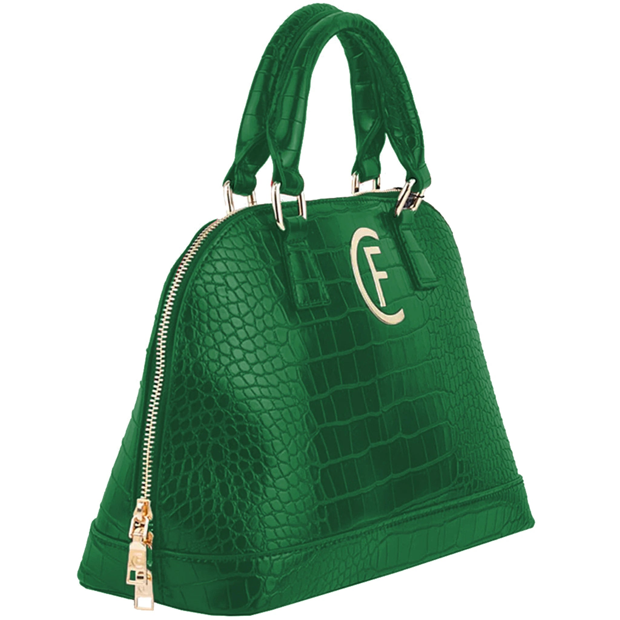 Cristinaeffe Bridget Croc-Embossed Leather Handbag