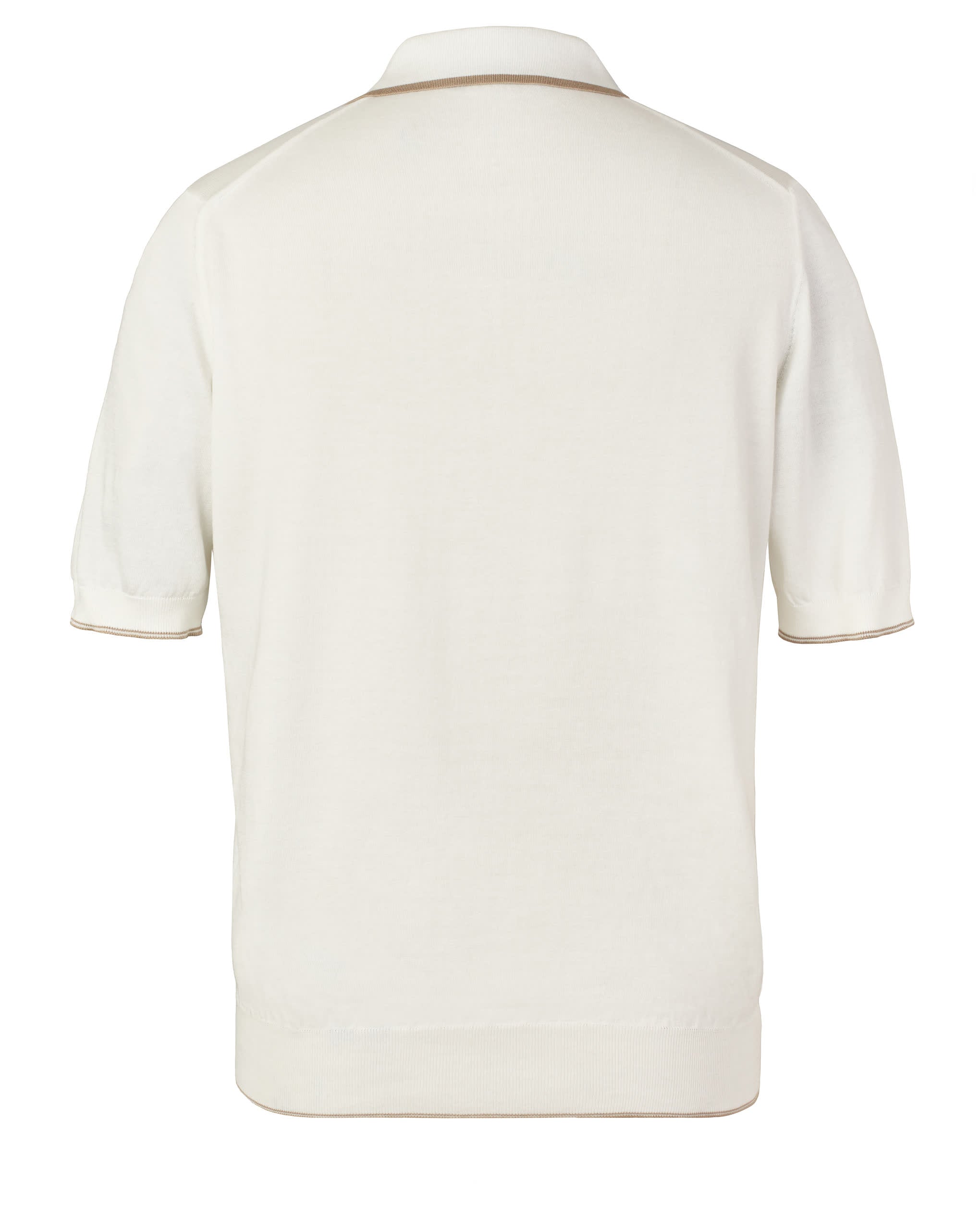 Zilli Cotton & Silk Quarter-Zip Knit Polo | Off White