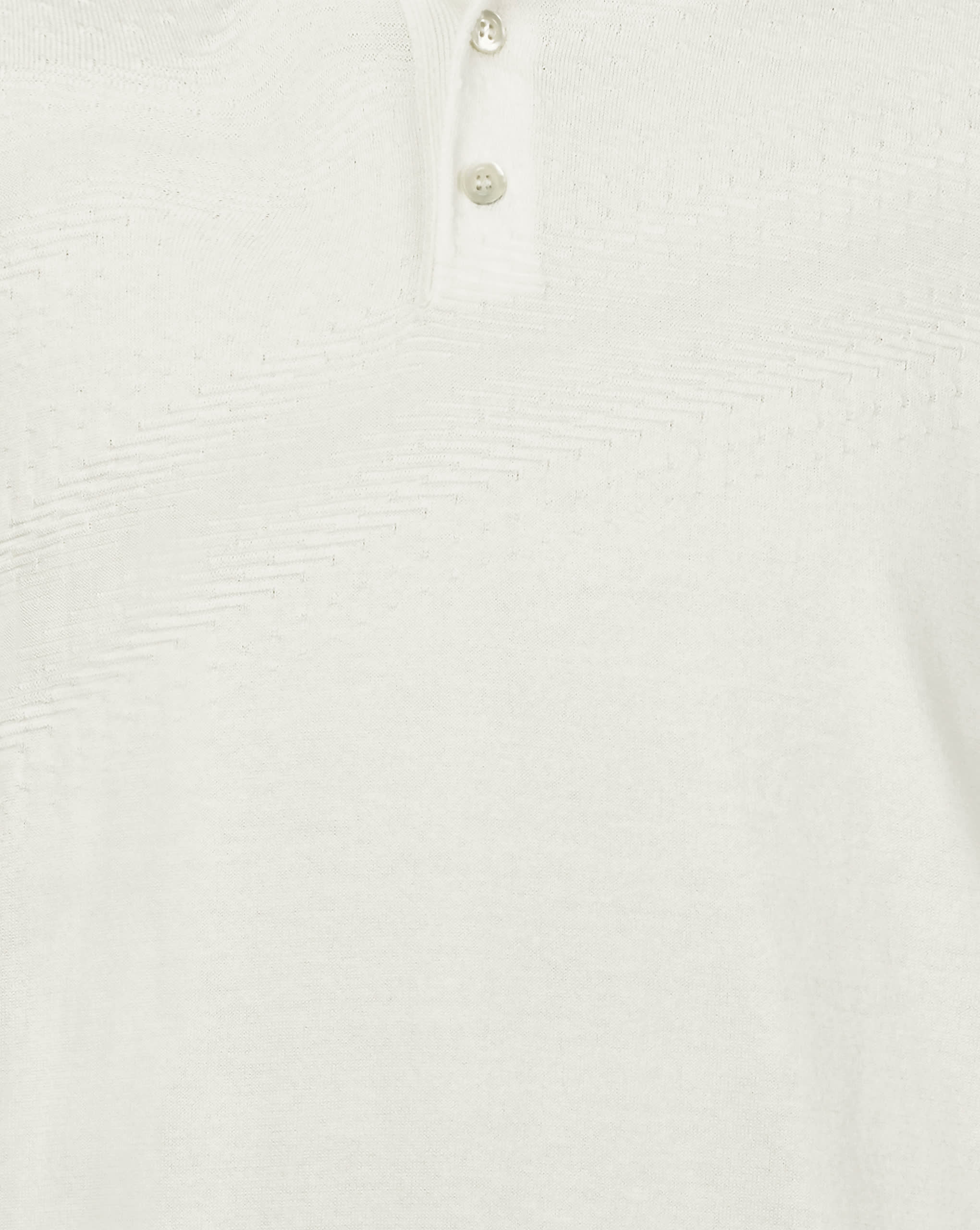 Zilli Cotton & Silk Quarter-Zip Knit Polo | Off White
