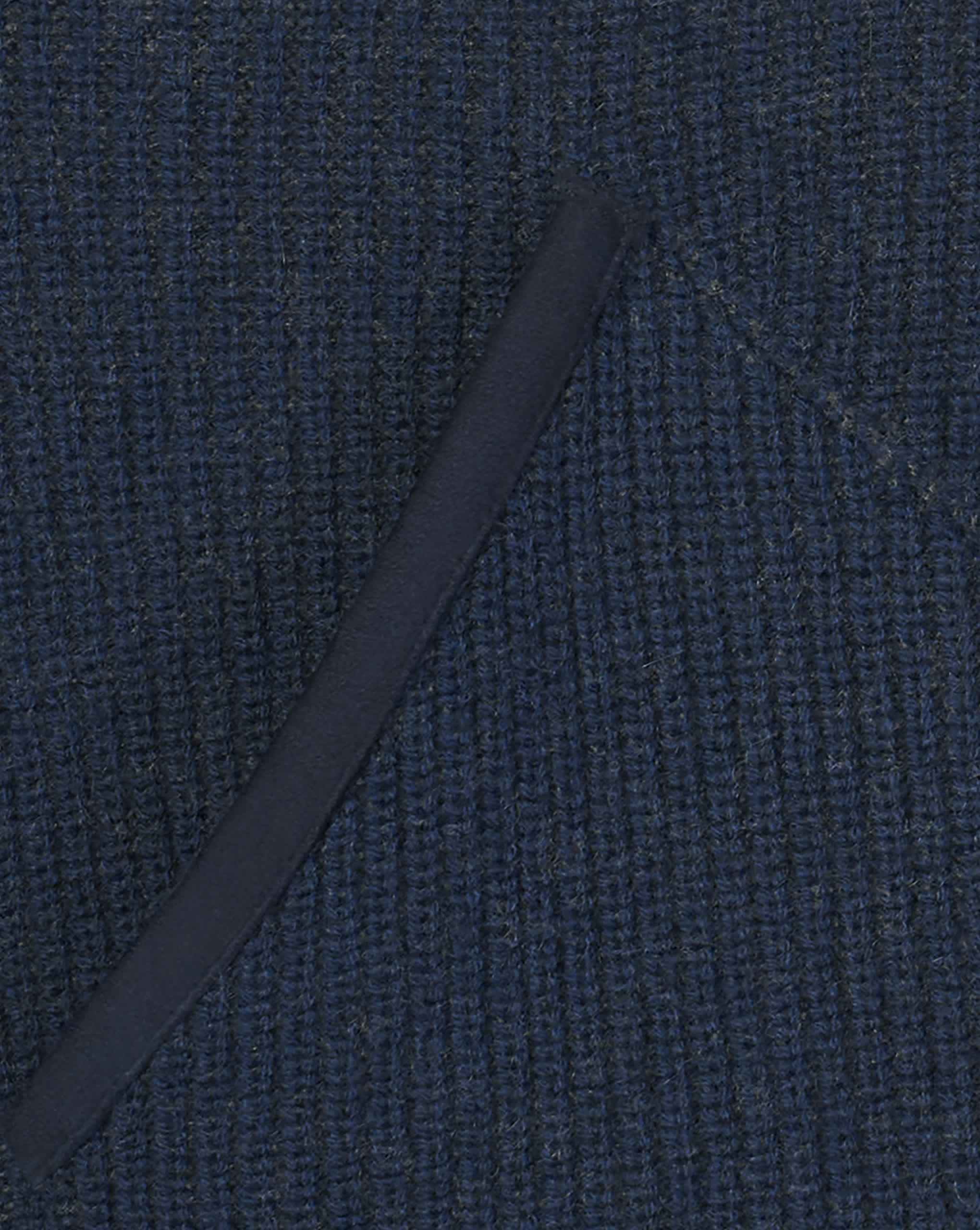 ZILLI Zip Up Knit Cardigan with Suede Details
