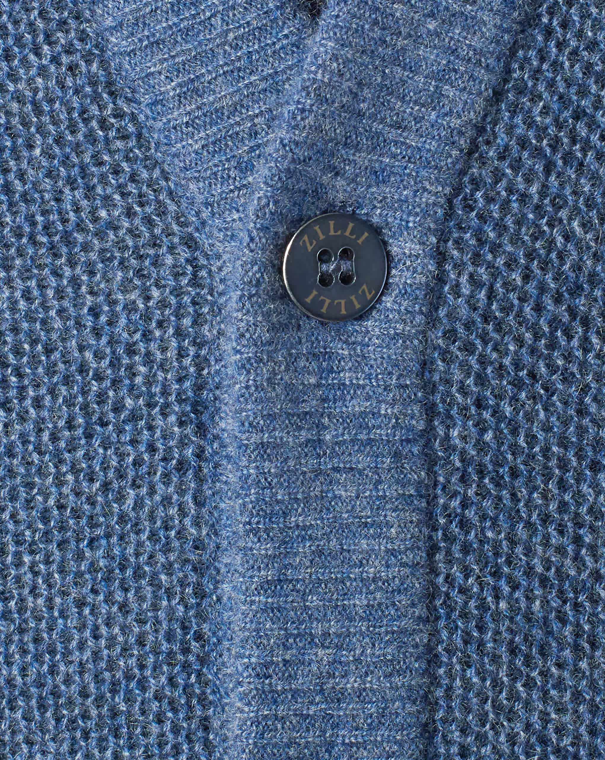 Zilli Cashmere & Wool Cardigan with Suede Details | Navy