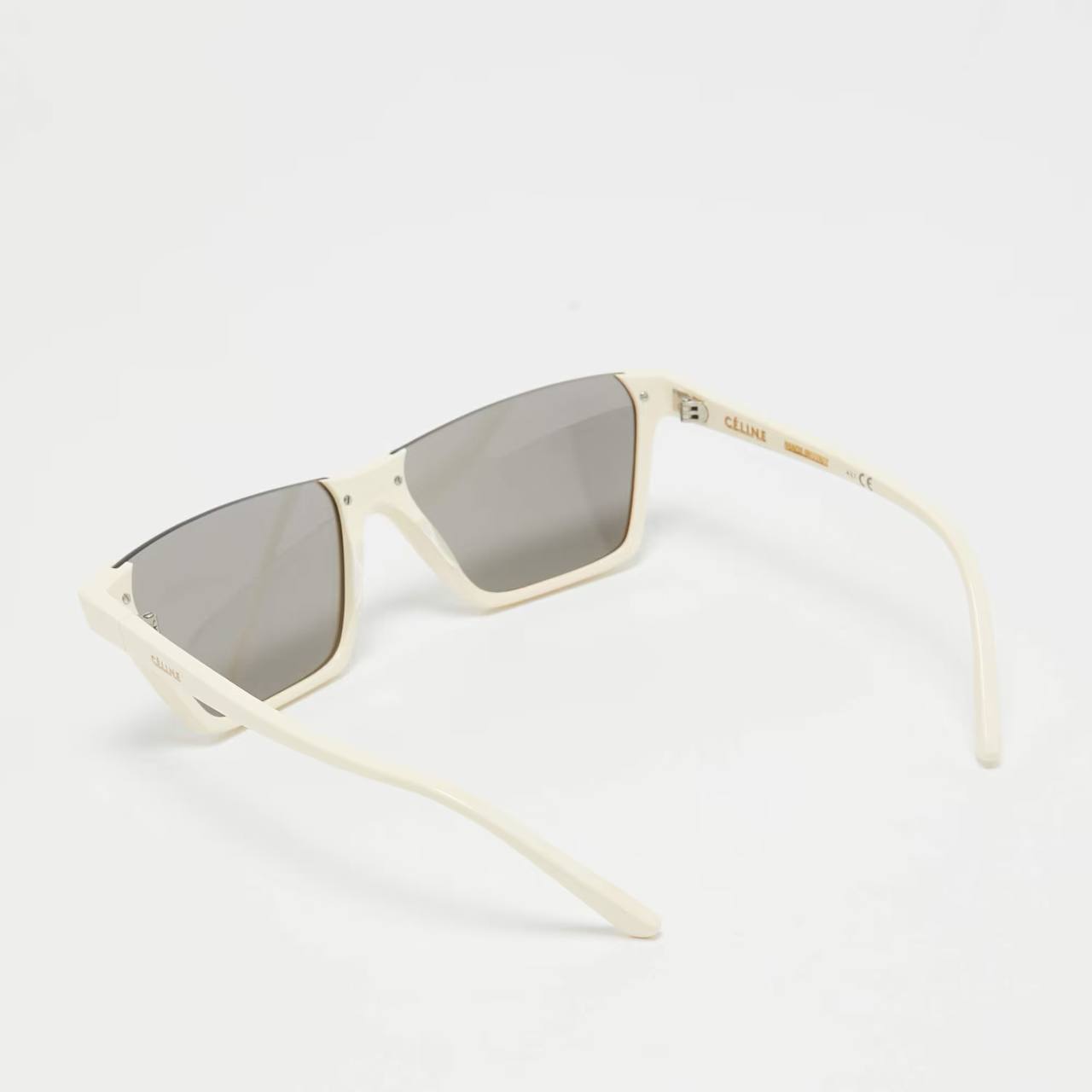 Céline White Ivory Mirrored Sunglasses