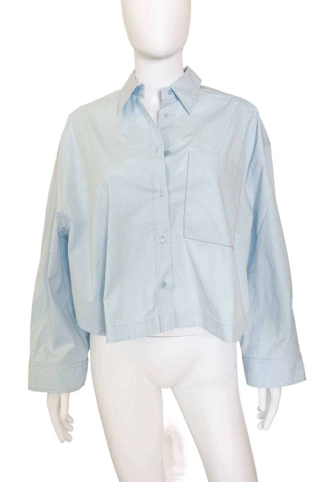 Peserico crop pocket button-down shirt