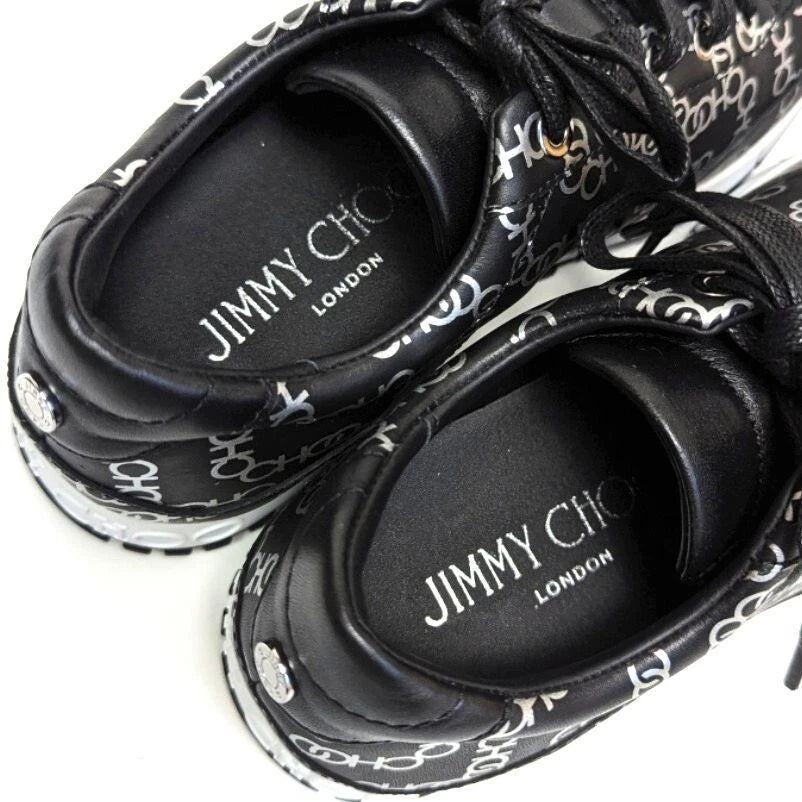 Jimmy Choo Authenticity Ensured Badge and leather monza women's sneakers