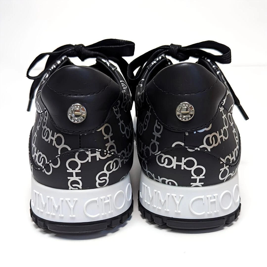 Jimmy Choo Authenticity Ensured Badge and leather monza women's sneakers