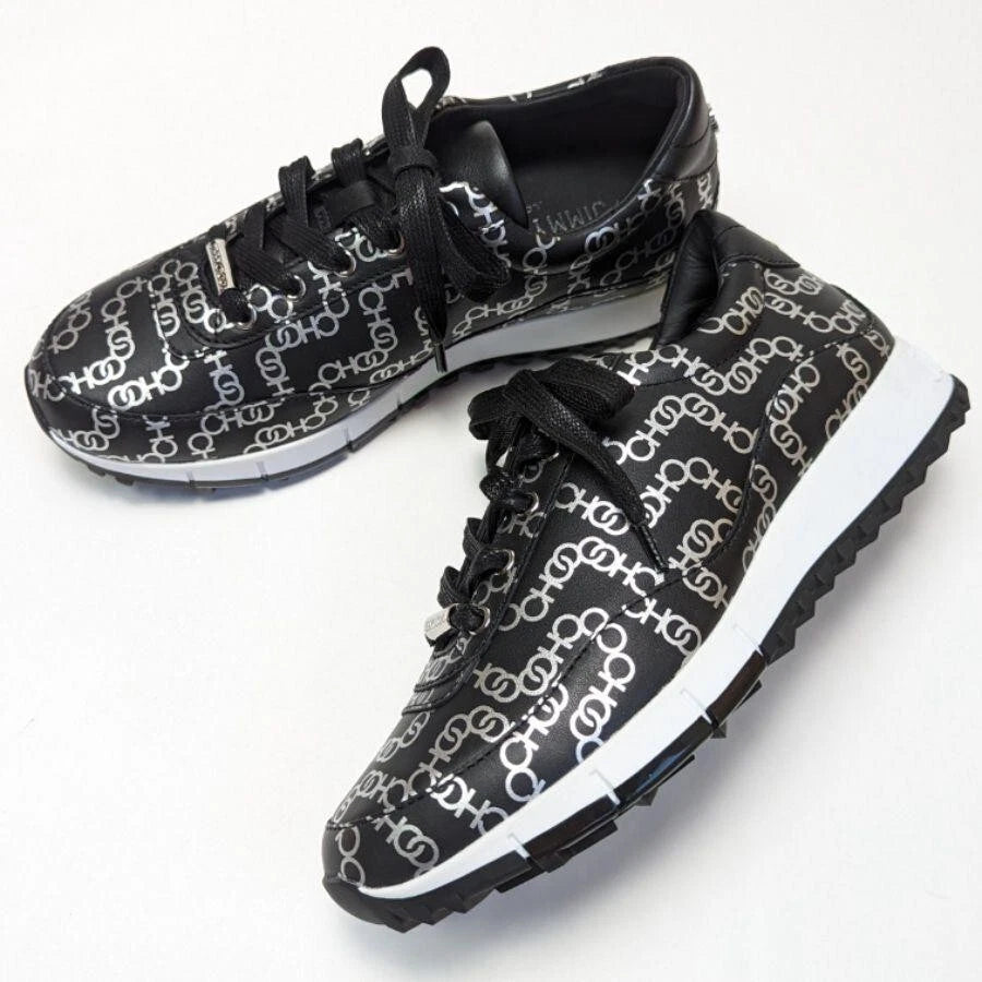 Jimmy Choo Authenticity Ensured Badge and leather monza women's sneakers