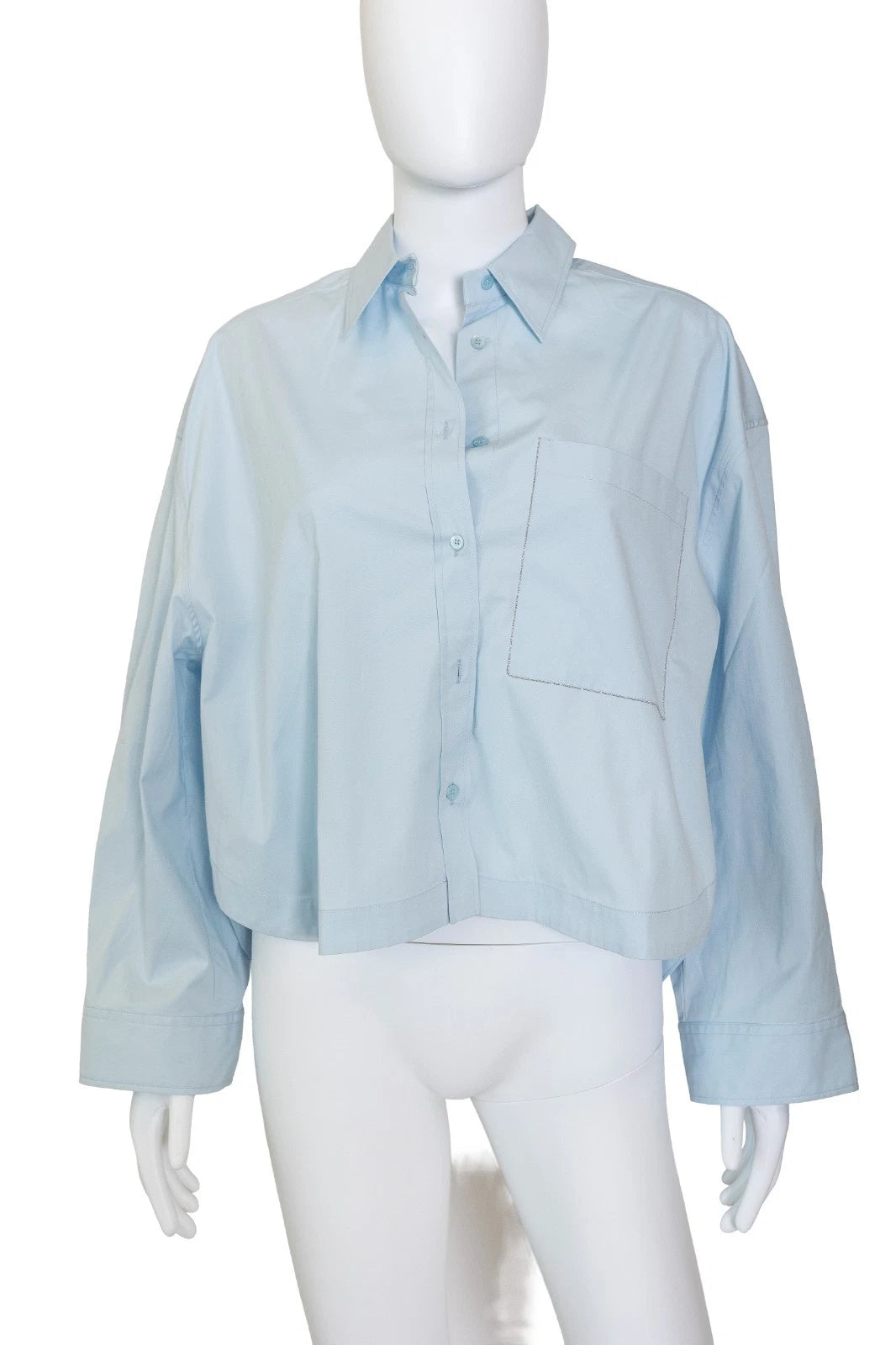 Peserico crop pocket button-down shirt