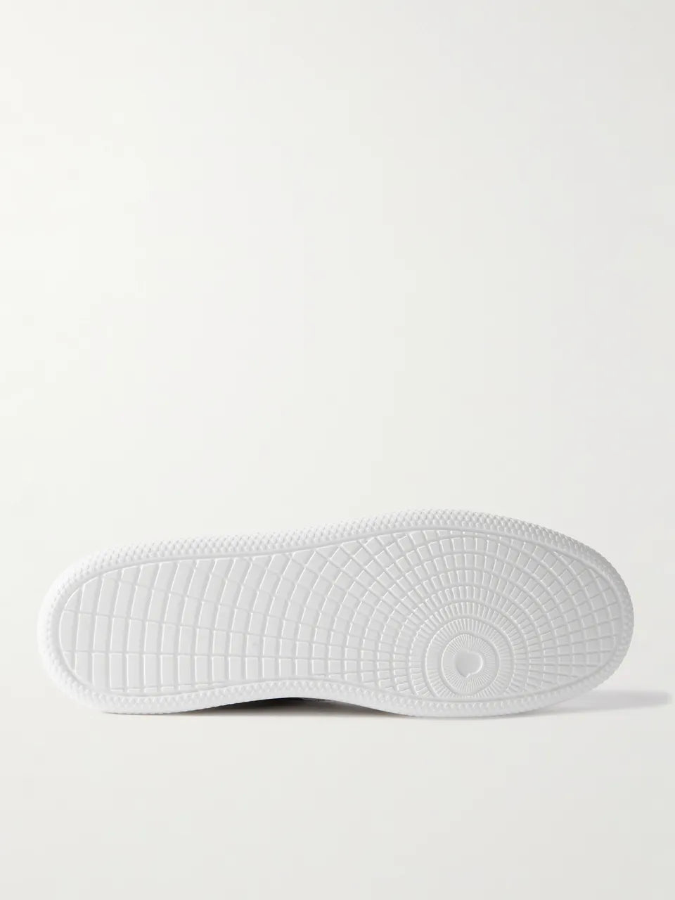 Moncler Men's Leather Low-Top Sneakers White with Tricolor Stripe